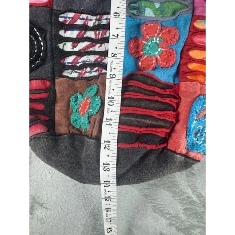 Boho Patchwork Razor Cut Hobo‎ Bag Multi Color Hippie Crossbody Sling India